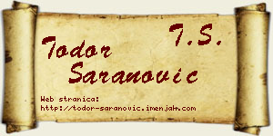 Todor Šaranović vizit kartica